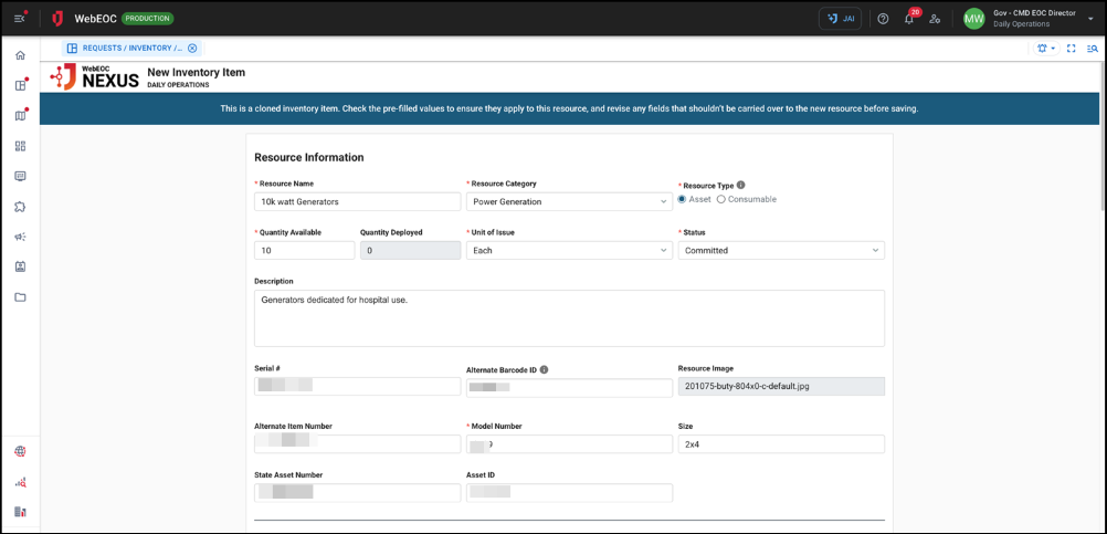 RID Inventory Clone